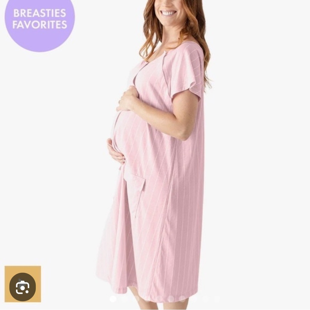 Kindred Bravely Pink Maternity Nursing Nightgown S/M/L